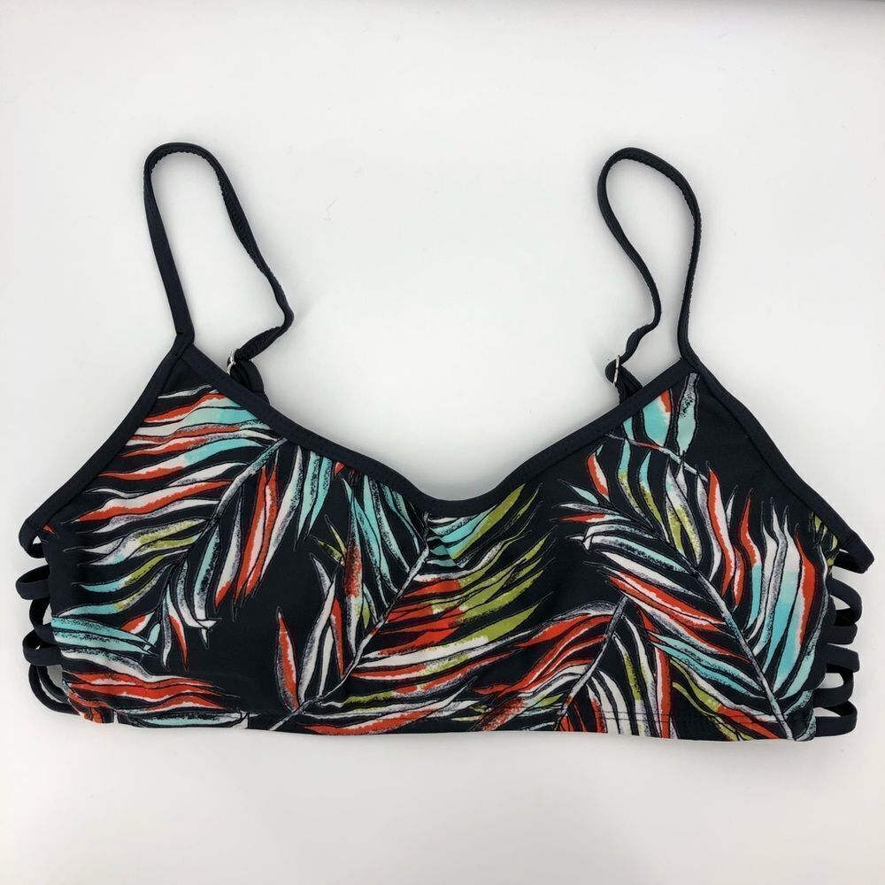 MOSSIMO Jungle Leaf Print Strappy Side‎ Bikini Top